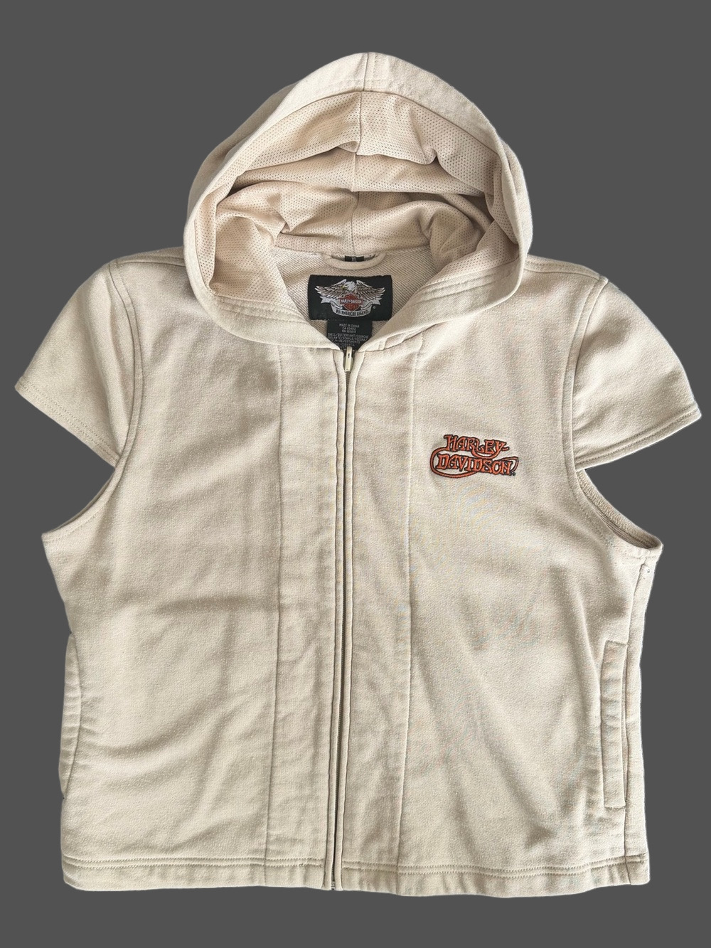 Harley-Davidson Vintage Women's French Terry Sleeveless Full-zip Hoodie Vest